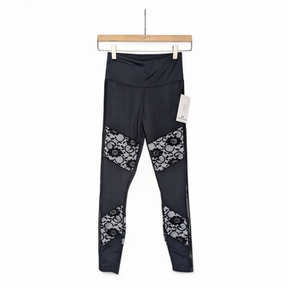 Urban Savage Lace Leggings Black White Size Extra Small